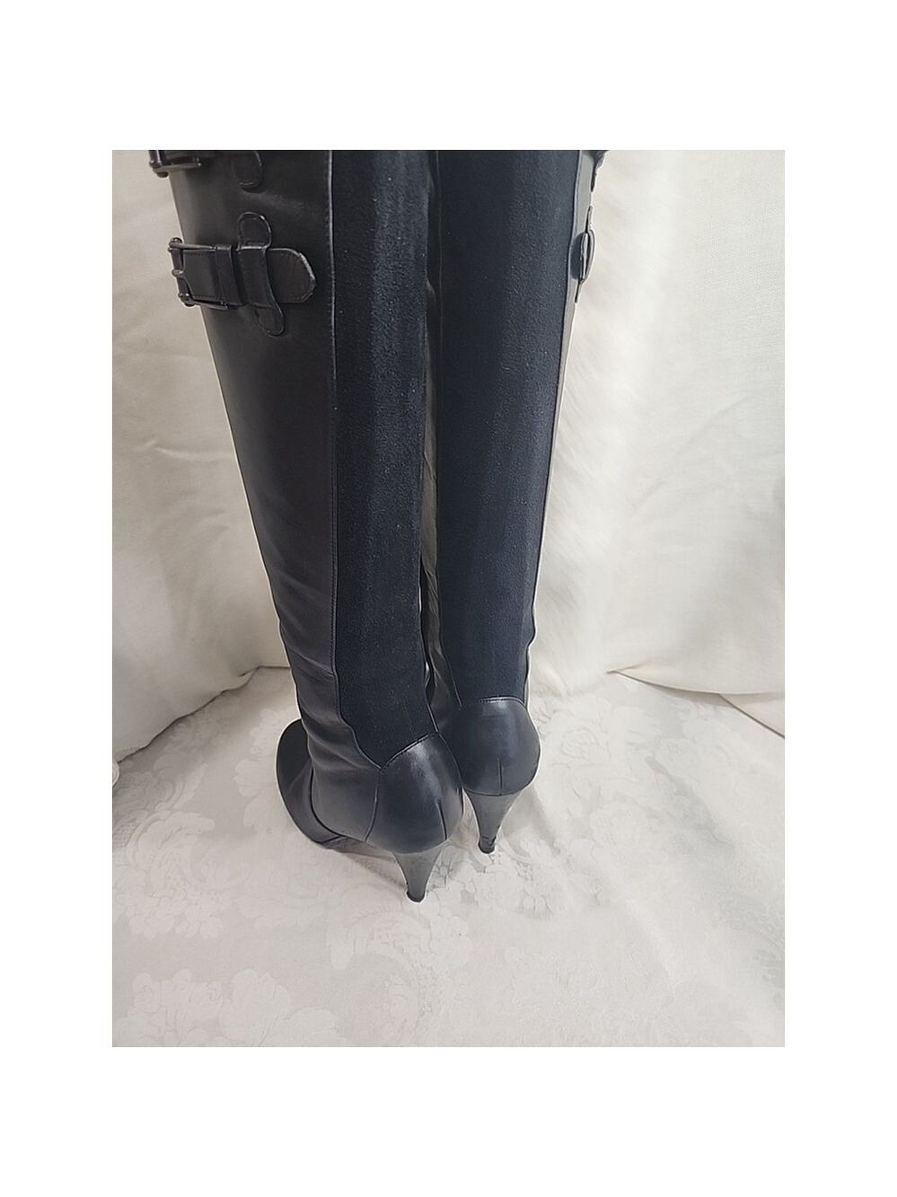 Cole Haan Air Women's 7.5 Jalisa Black Knee High Heeled Boots - Picture 5 of 13